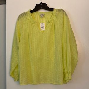 J Crew Factory Swiss dot blouse